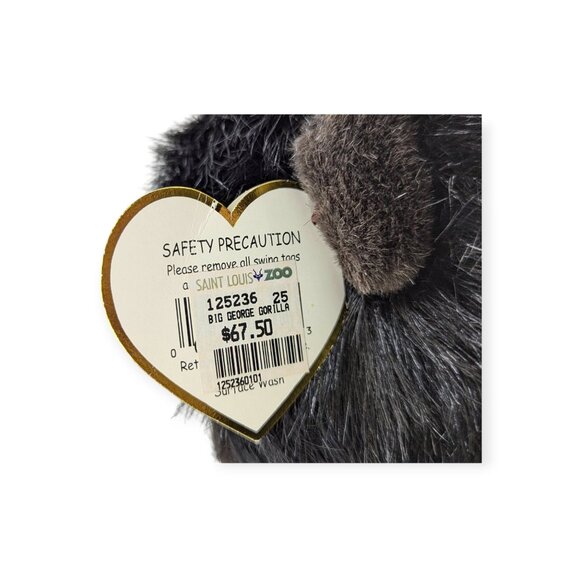 Vintage Classic TY Beanie 1989 "Big George" Large 16" Stuffed Gorilla with Tags - Picture 9 of 15